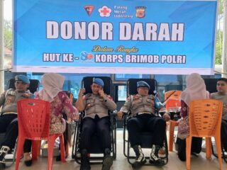 Jelang HUT ke-80, Sat Brimob Polda Aceh Sumbang 43 Kantong Darah