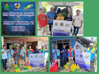 KNPI Langsa Salurkan Bantuan PTPN IV Regional VI ke Warga Terdampak Bencana