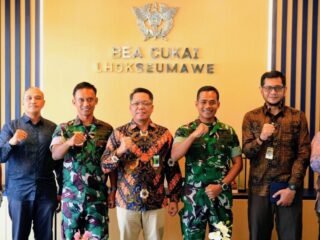 Perkuat Sinergi Pengawasan Kepabeanan dan Cukai, ​Danyon Kav 11/MSC Kunjungi Bea Cukai Lhokseumawe 