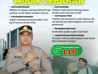 Layanan Peduli Lebaran: Polres Kampar Jamin Keamanan Kendaraan Pemudik