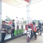 Polsek Ukui Patroli SPBU dan Objek Vital, Pemudik Diimbau Hati-hati di Arus Balik