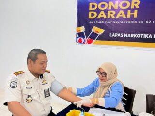 Warnai Rangkaian HBP, Lapas Narkotika Langsa Gelar Donor Darah