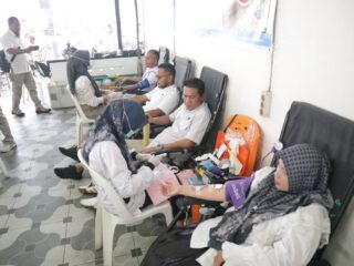 Jelang HANI, BNN dan UDD PMI Kota Langsa Gelar Donor Darah di Poska Kopi