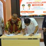 Penandatanganan MoU KONI dengan IAIN Langsa Warnai Rakerkot