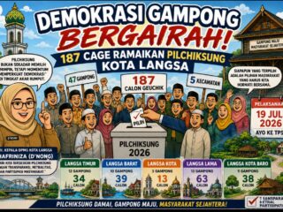 Demokrasi Gampong Bergairah, 187 Cage Ramaikan Pilchiksung Kota Langsa