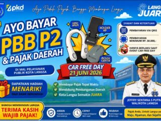 Ayo Bayar Pajak, Raih Hadiah Menarik! Pemko Langsa Gelar Layanan PBB-P2 saat Car Free Day