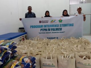 PTPN IV Regional VI Salurkan PMT Tahap II, Perkuat Upaya Cegah Stunting di Langsa Baro