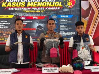 Polres Kampar Gelar Press Release Ungkap Kasus Tindakan Pidana Wilayah Hukumnya