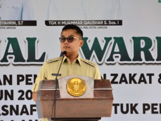 Wali Kota Langsa Serahkan Baitul Mal Award 2026, Tegaskan Zakat Harus Transparan dan Tepat Sasaran