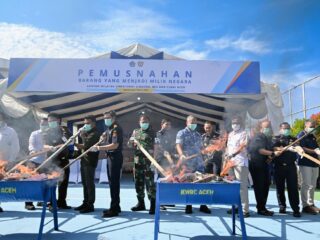 Bea Cukai Aceh Musnahkan Barang Hasil Penindakan Senilai Rp1,83 Miliar